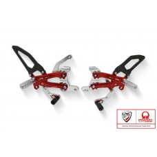 CNC Racing PRAMAC RACING LIMITED EDITION RPS Adjustable Rearset for the Ducati Panigale V4 / S / R - with Carbon Heel guard